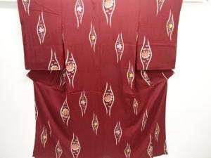 大正ロマン　錦紗破れ花立涌模様着物